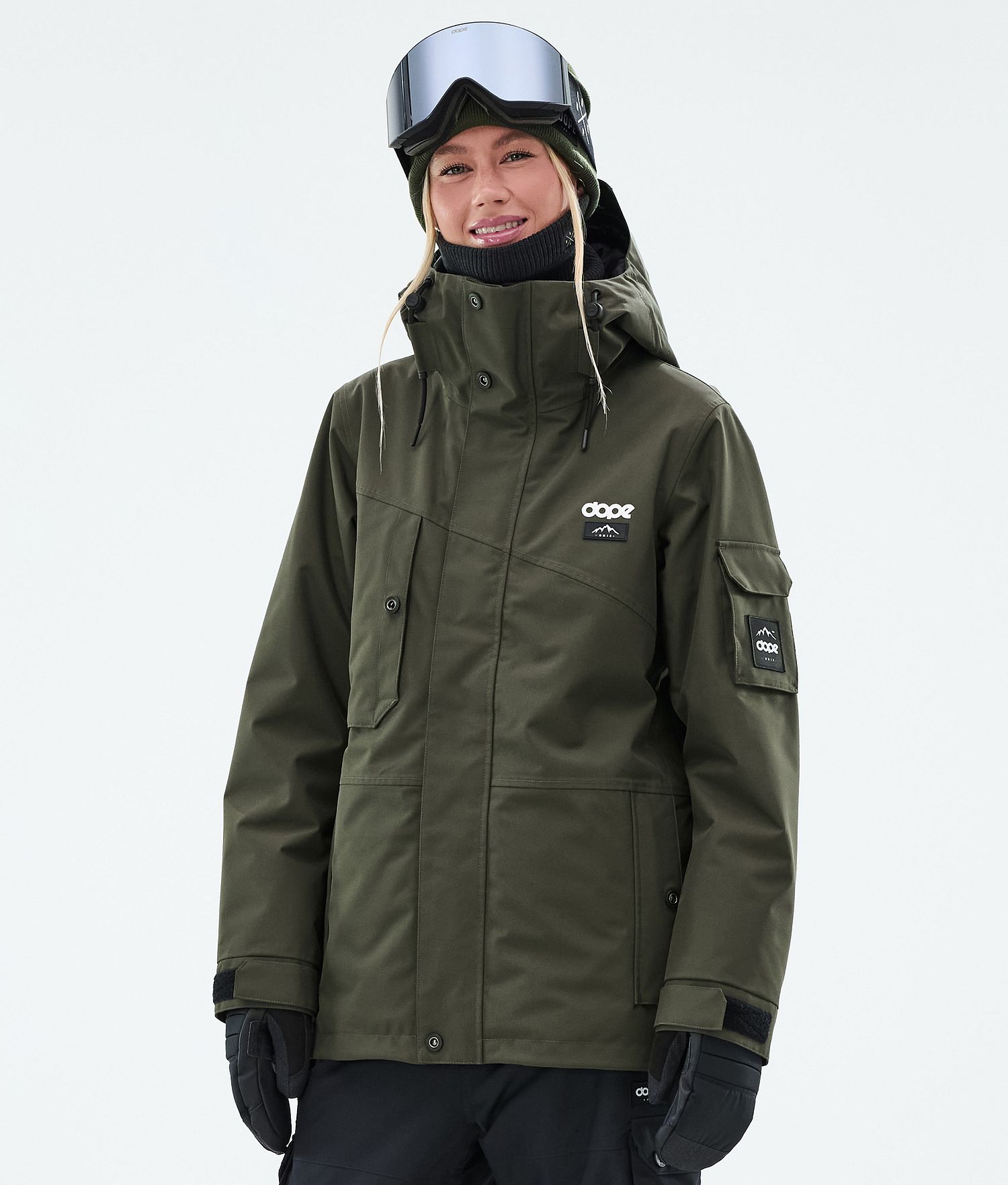 Dope Adept W Snowboard Jacket Femme Olive Green