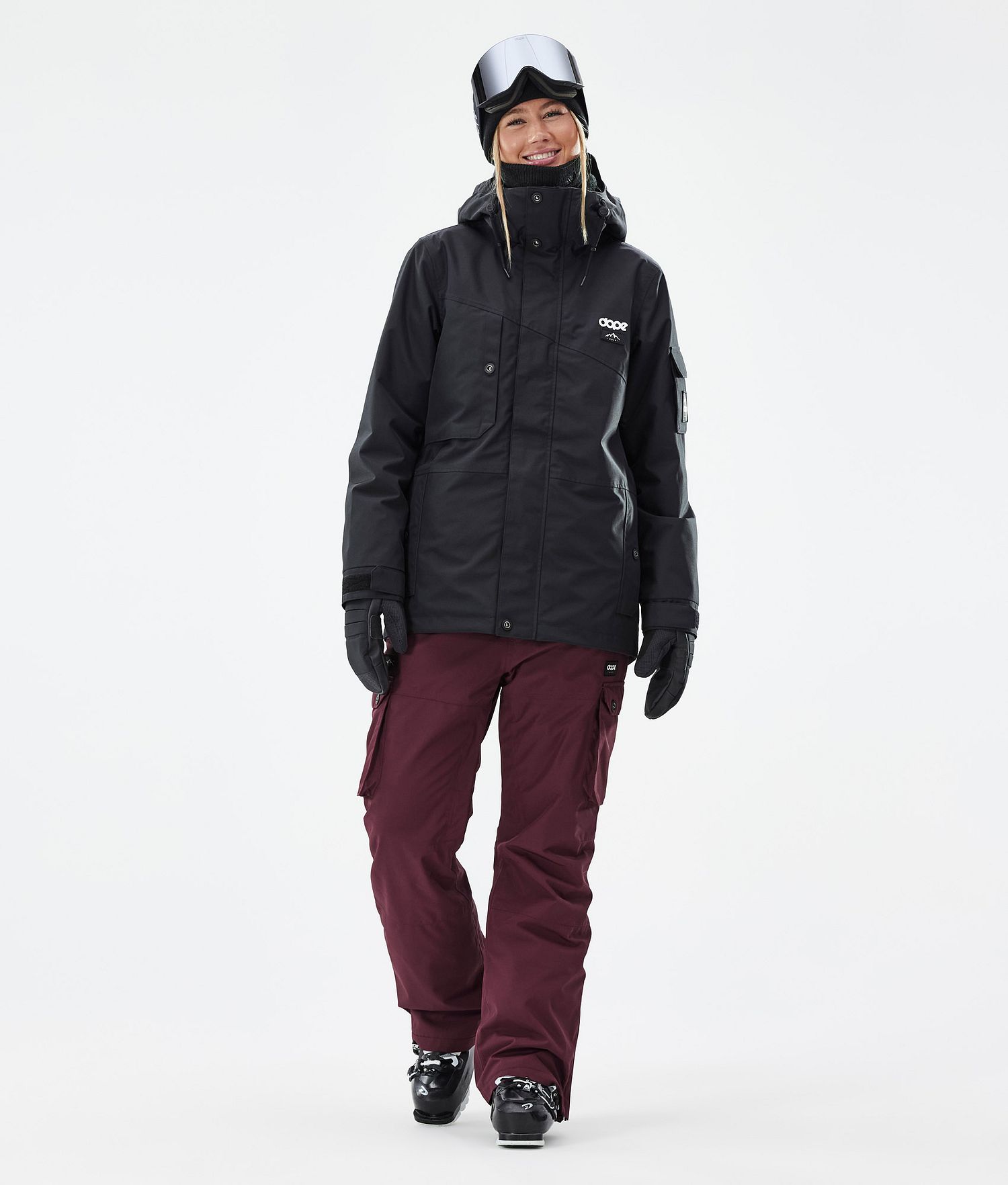 Pantalons de ski Dope Iconic W pour femme Don Burgundy