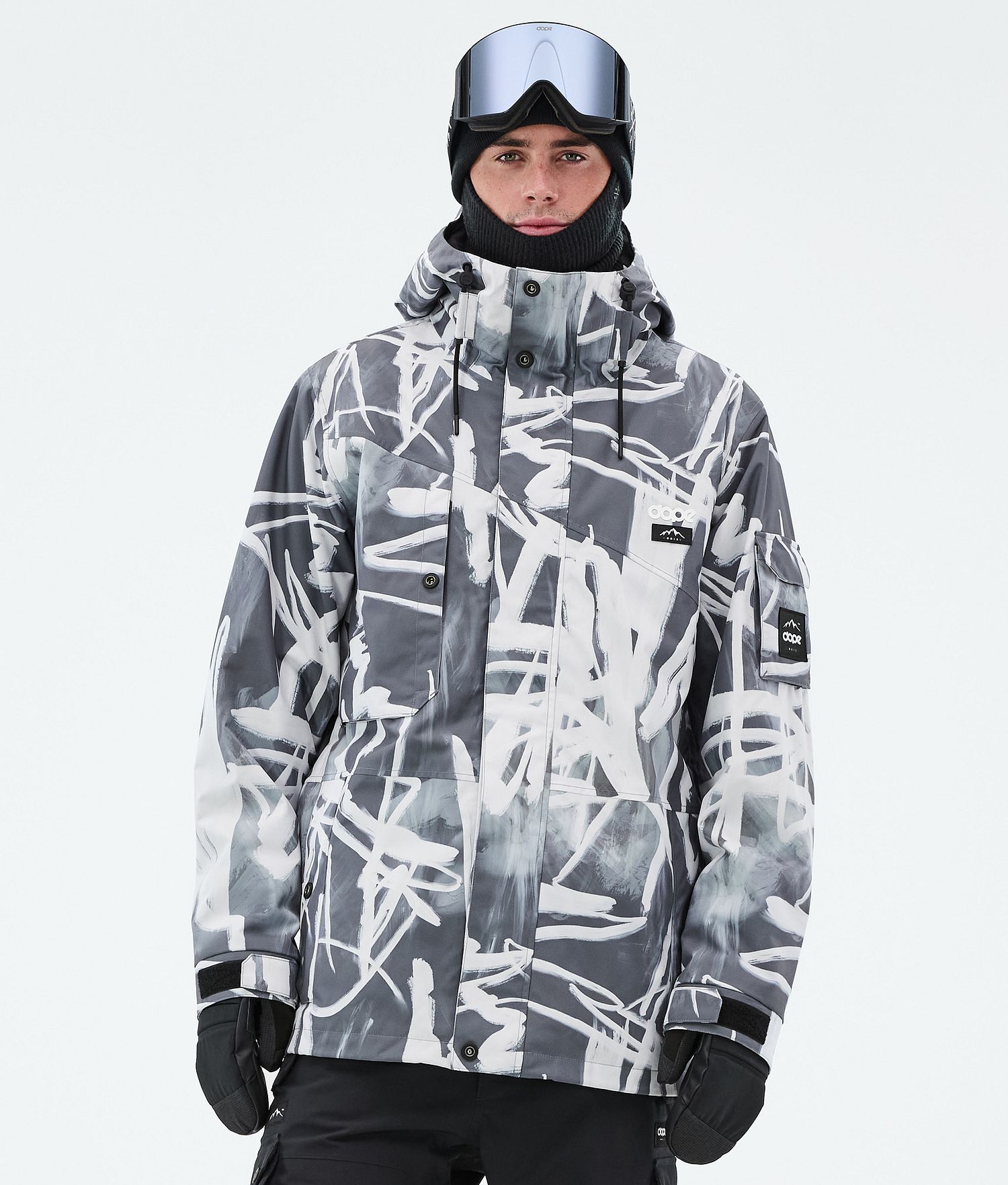 Dope Adept Snowboard Jacket Homme Scribble Black