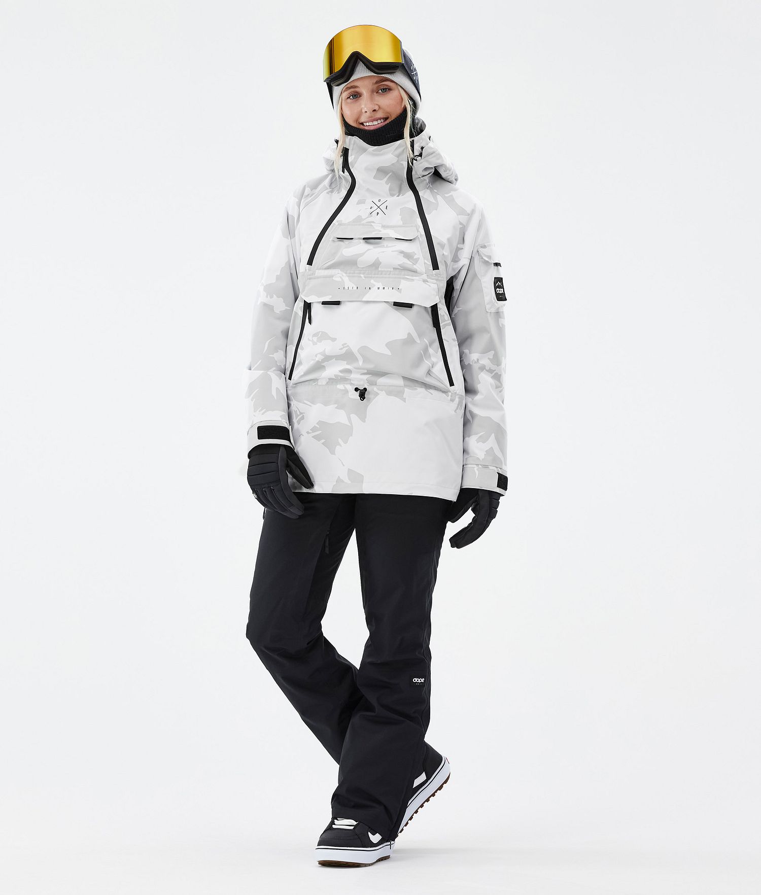 Dope Akin W Snowboard Jacket Femme Gris Camo