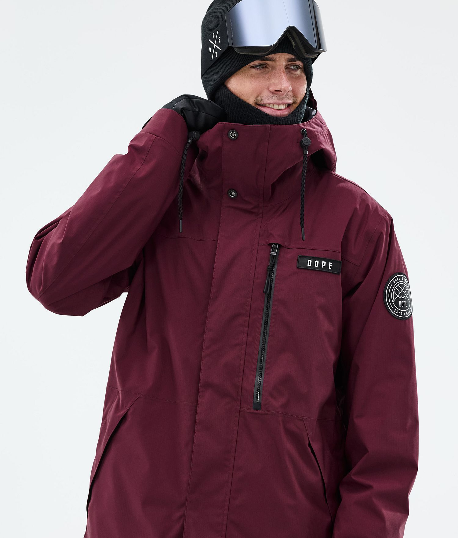 Dope Blizzard Veste de Ski Homme à Fermeture Éclair Intégrale Bordeaux