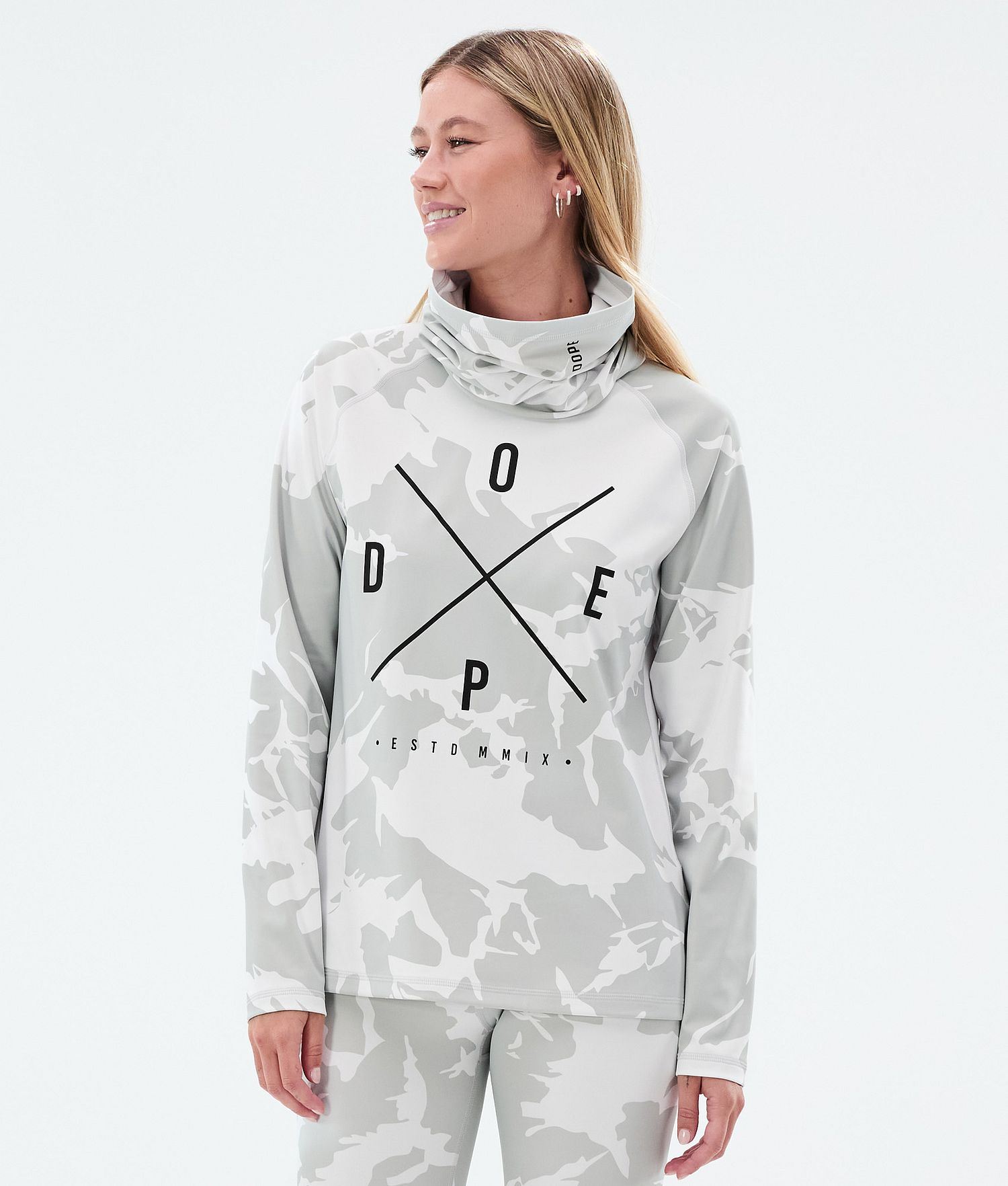 Dope Snuggle W Base Layer Top Femme 2X-Up Gris Camo Dope Snuggle W Base Layer Top Femme 2X-Up Gris Camo