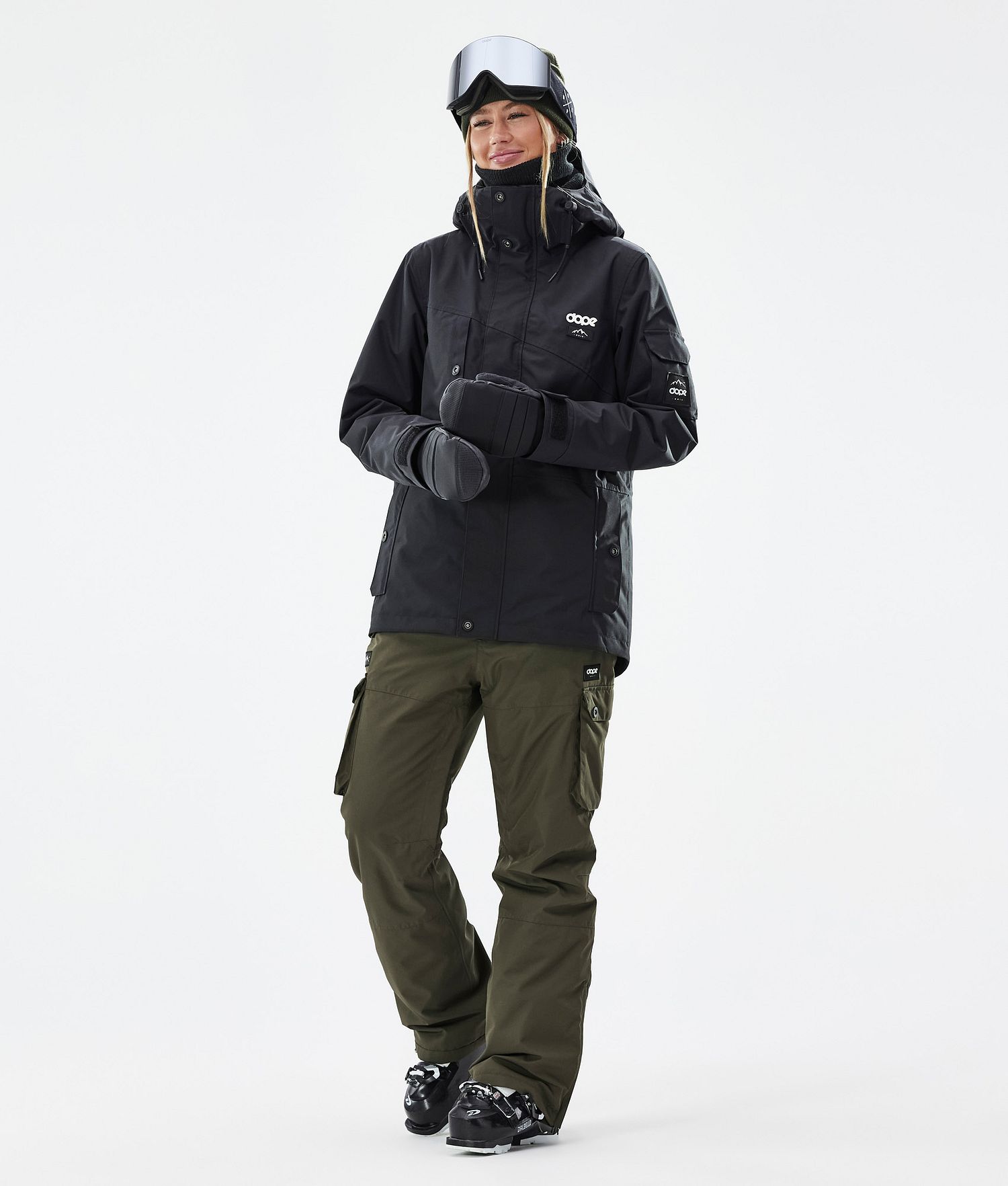 Pantalons de ski Dope Iconic W Olive Vert