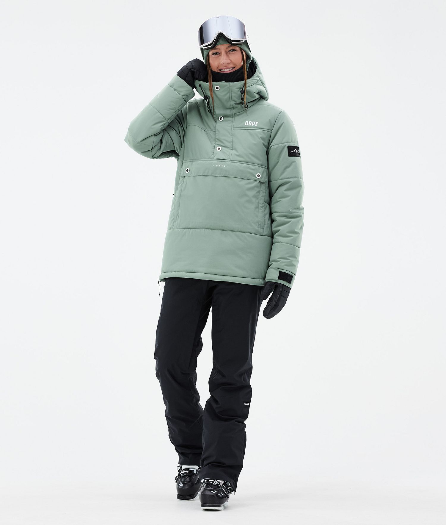 Dope Puffer W Ski Jacket Femme Vert Foncé
