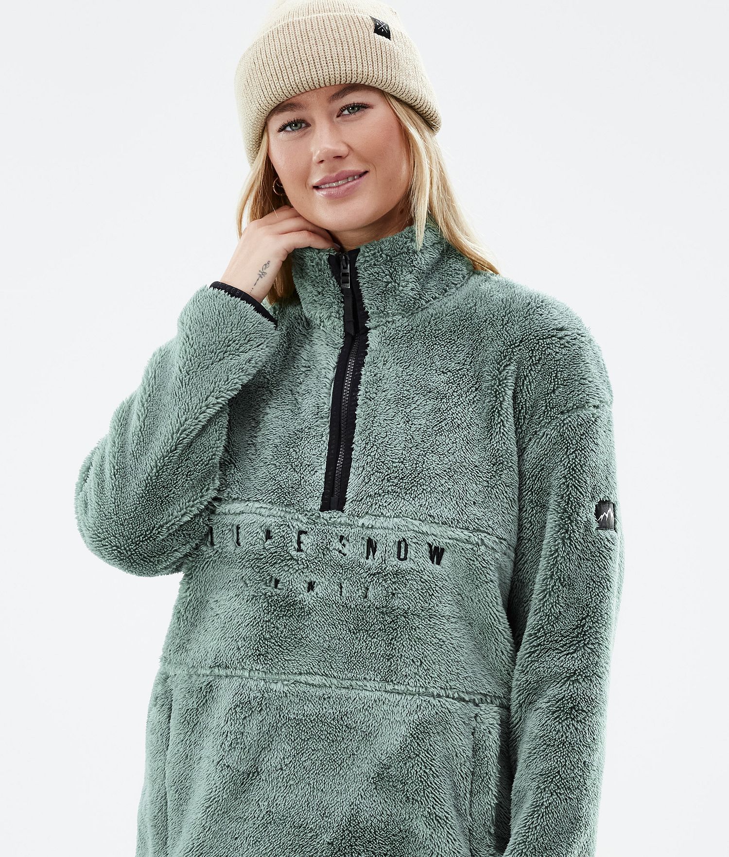 Pull-over en polaire Dope Pile W 22 Femme Vert Foncé