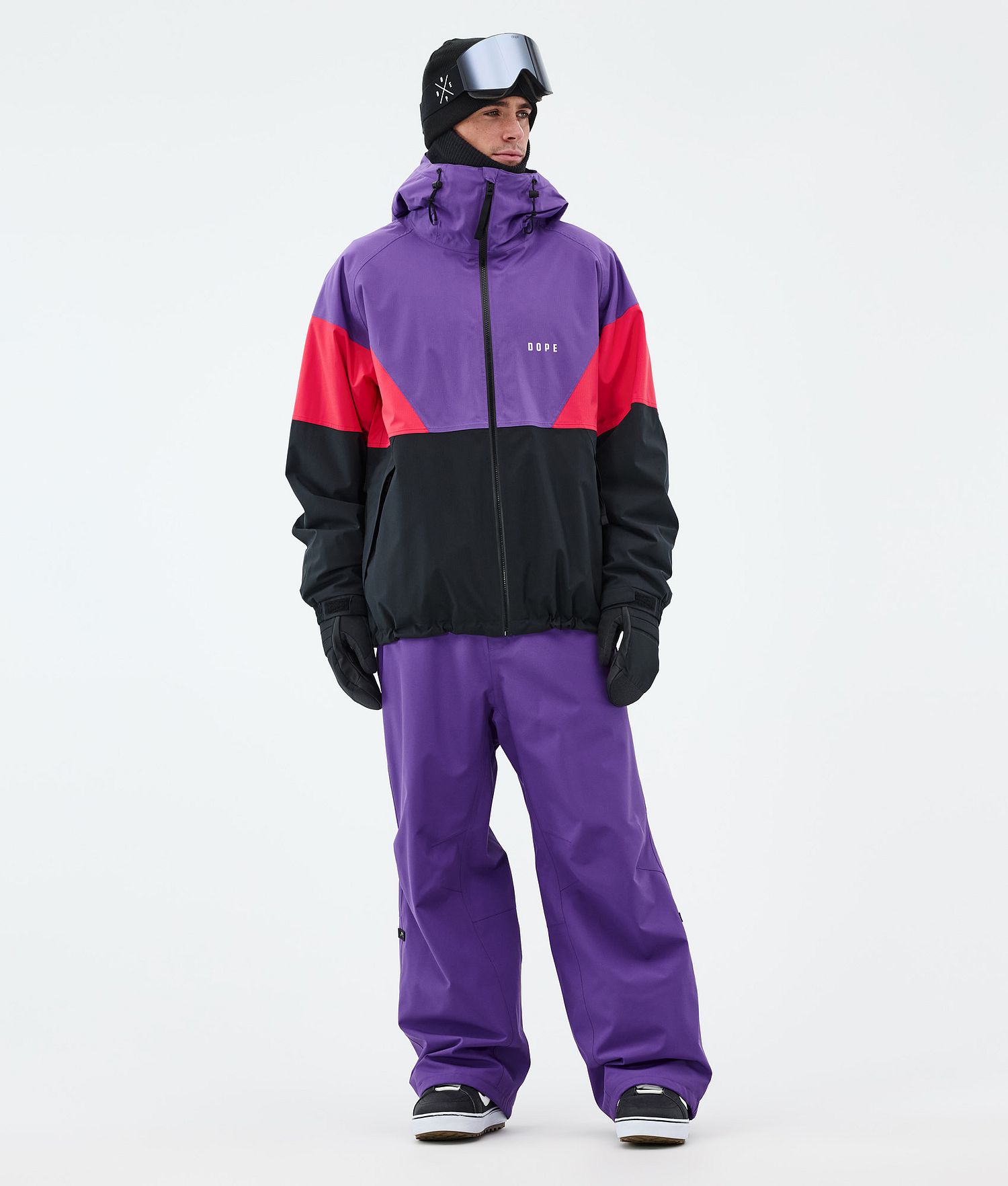 Dope Spartan Veste Snowboard Homme Sport Violet Vivide/Rouge/Noir