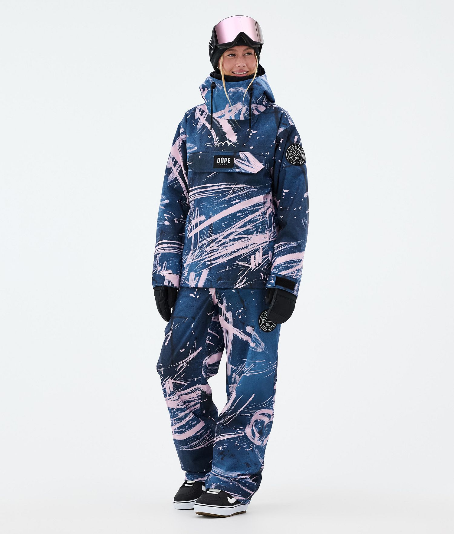 Pantalons de snowboard Dope Blizzard W Femme Carvings Rose