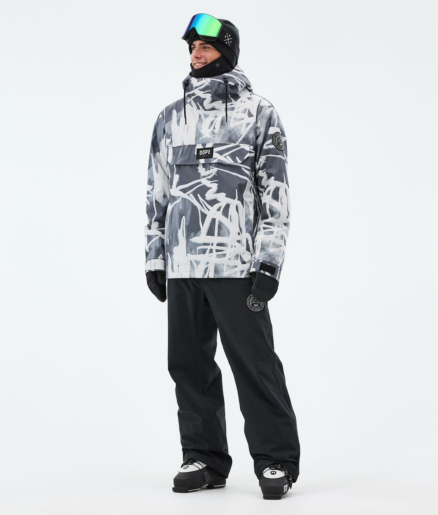 Dope Blizzard Ski Jacket Homme Scribble Noir