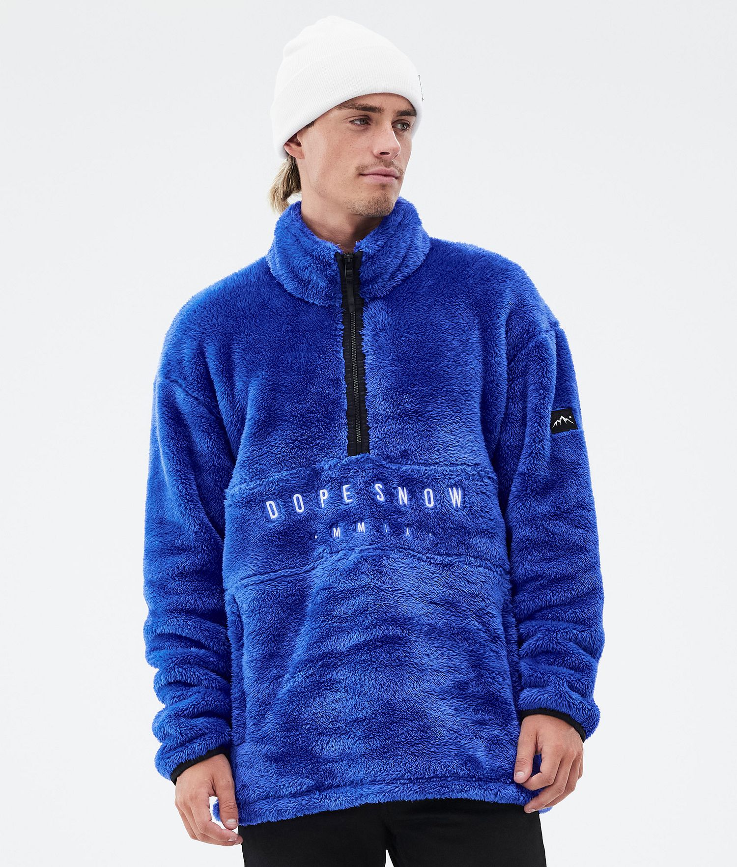 Pull-over en polaire Dope pour homme bleu cobalt