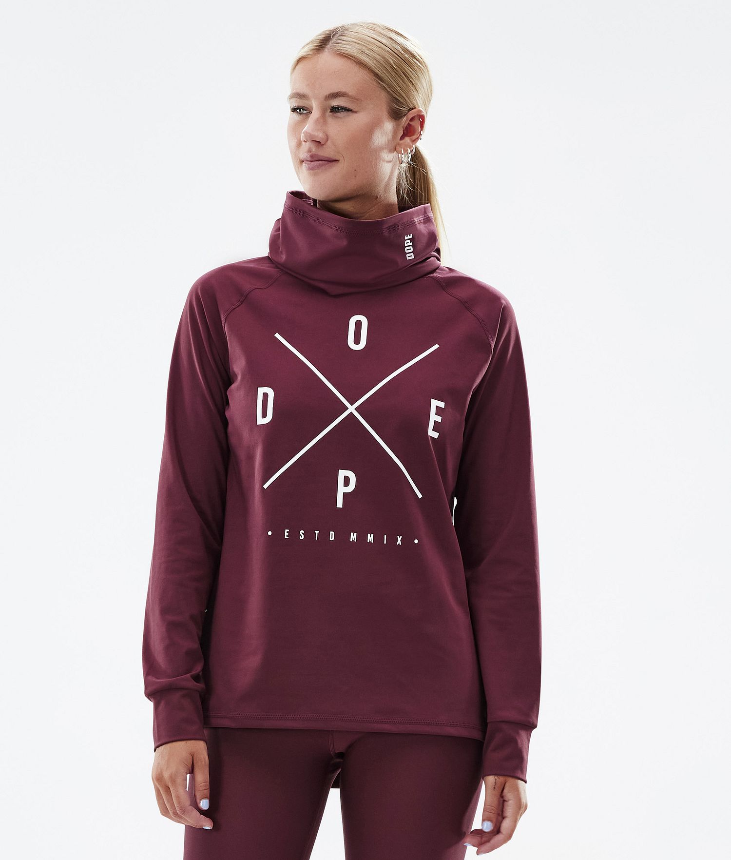Dope Snuggle W 22 Base Layer Top Femme 2X-Up Bourgogne