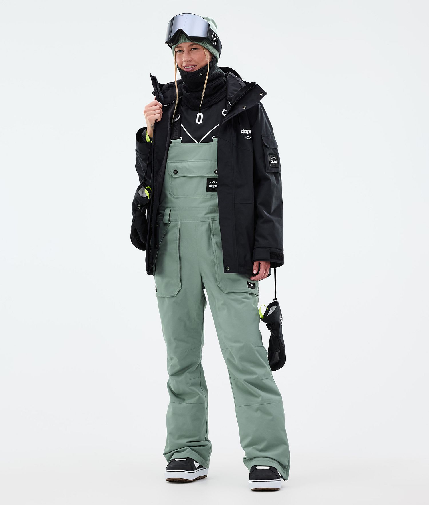 Pantalons de snowboard Dope Notorious B.I.B Femme Faded Green
