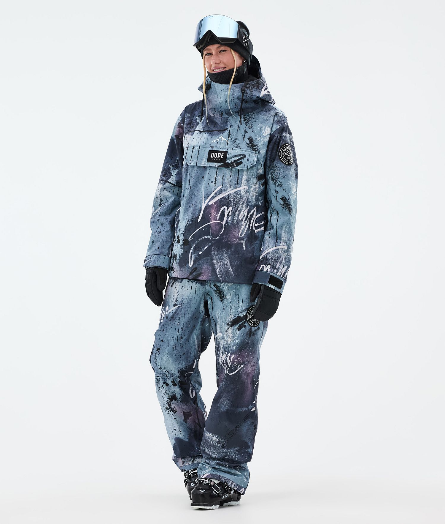 Pantalons de ski Dope Blizzard W Femme Bleu Punk
