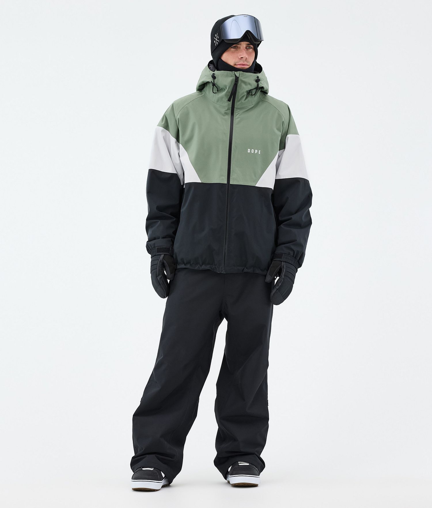 Dope Spartan Veste Snowboard Homme Sport Vert Mousse/Gris Clair/Noir