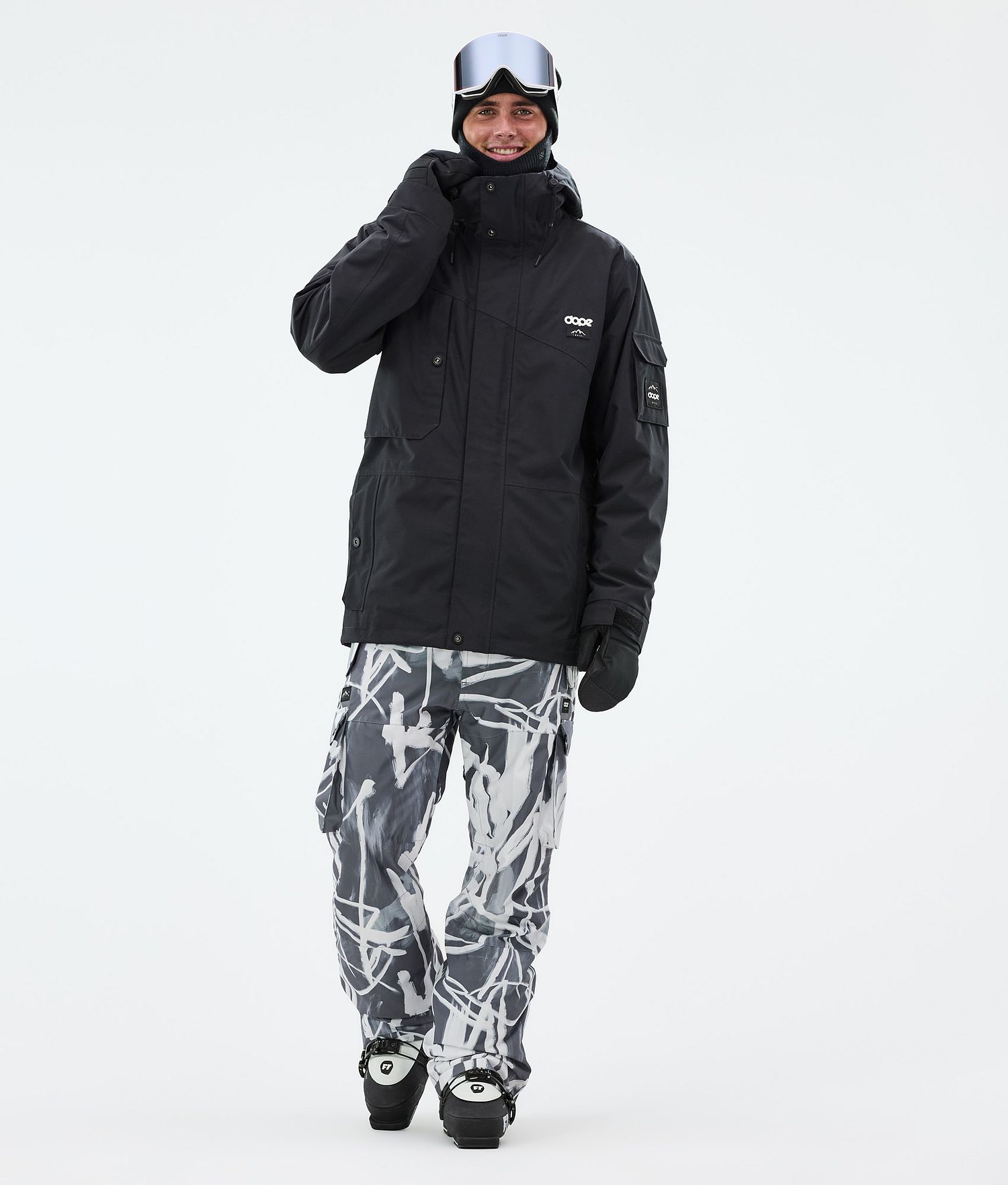 Pantalons de ski Dope Iconic Homme Scribble Black