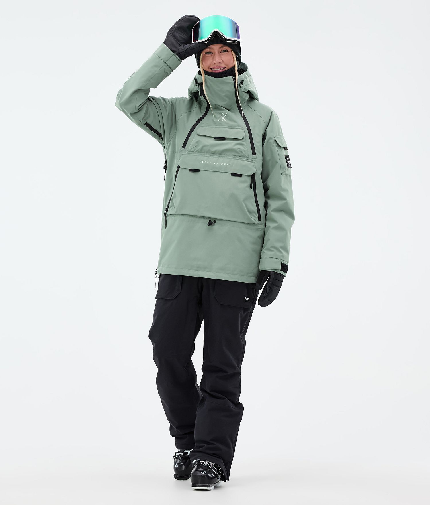 Dope Akin W Ski Jacket Femme Vert Foncé