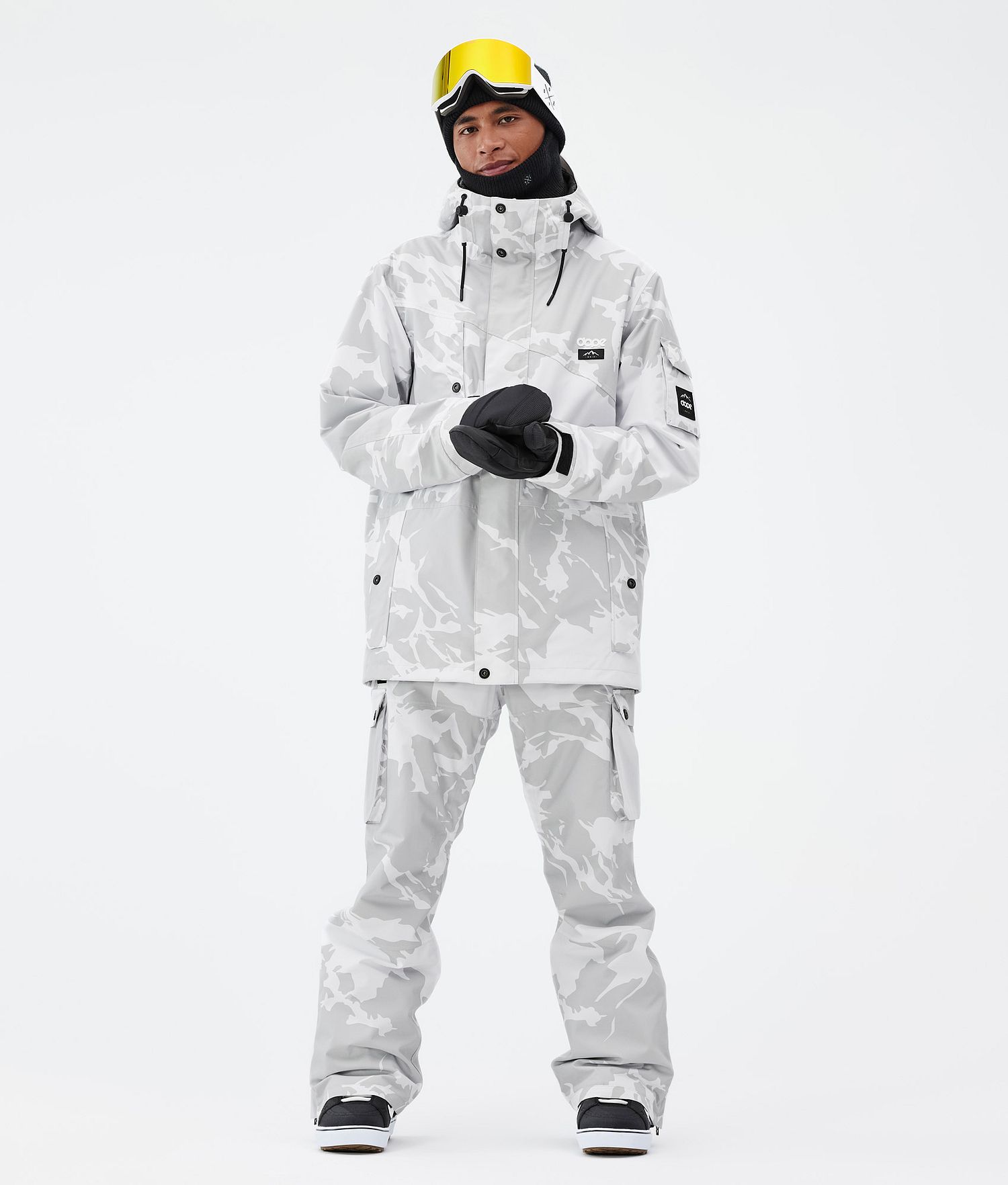 Pantalons de snowboard iconiques Dope pour homme gris camo