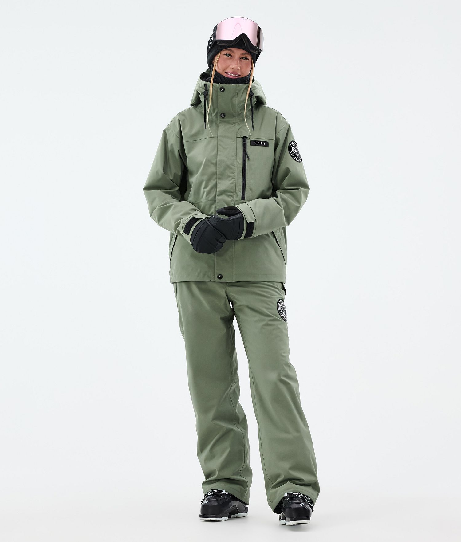 Pantalons de ski Dope Blizzard W Moss Green