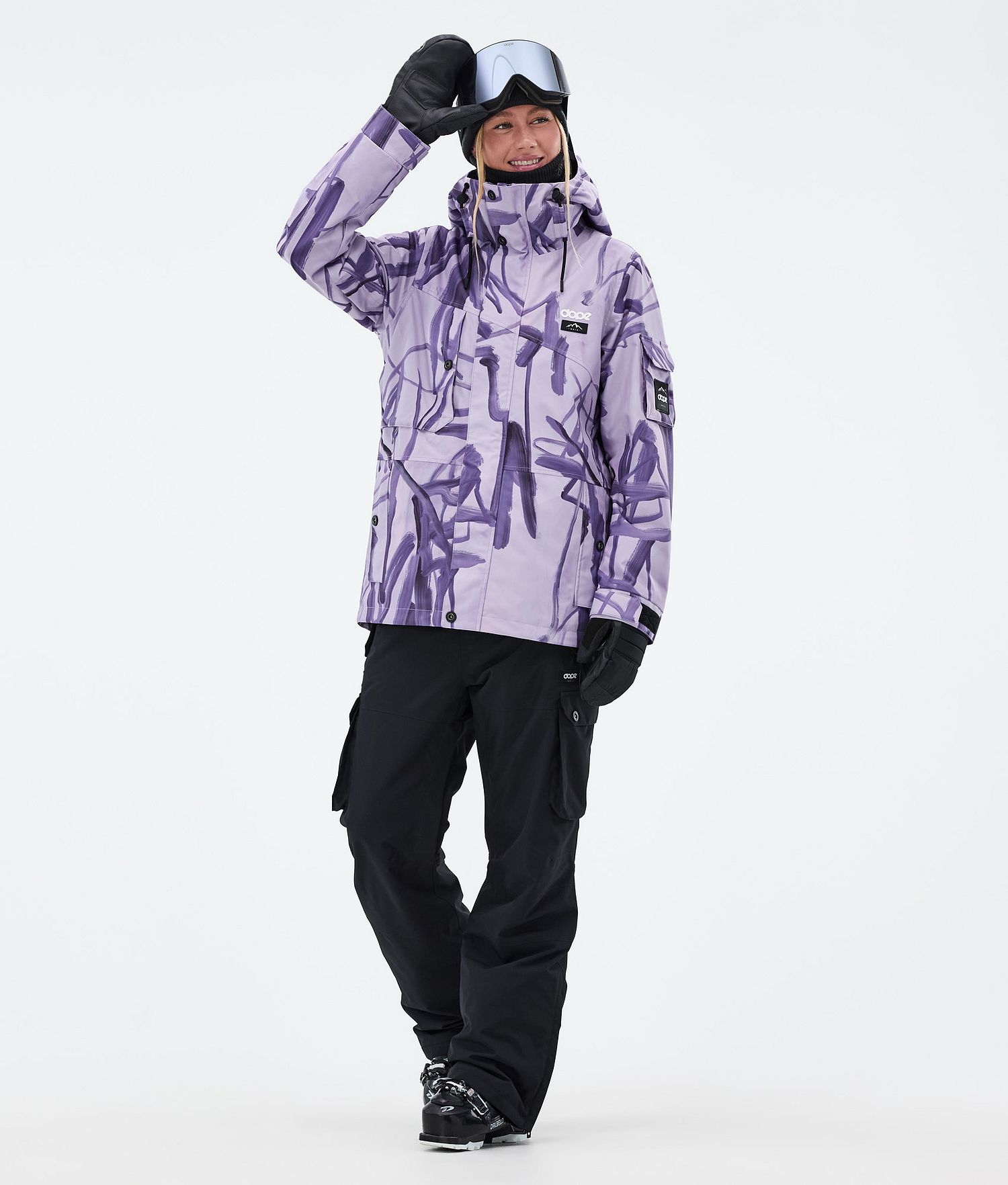 Dope Adept W Ski Jacket Femme Scribble Purple