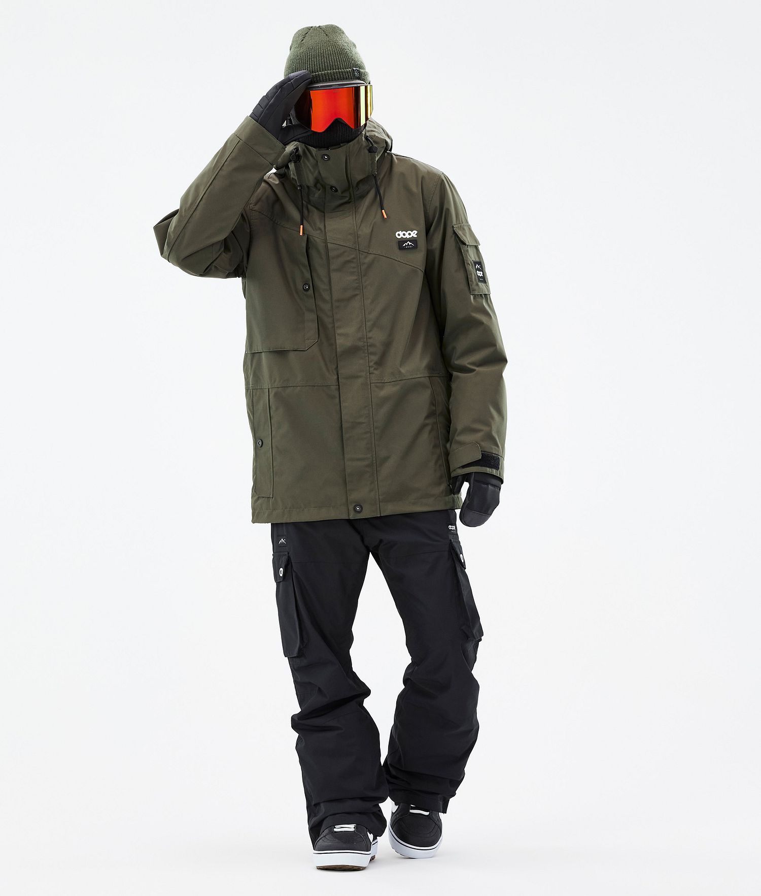 Ensemble de snowboard Dope Adept pour homme olive/noir