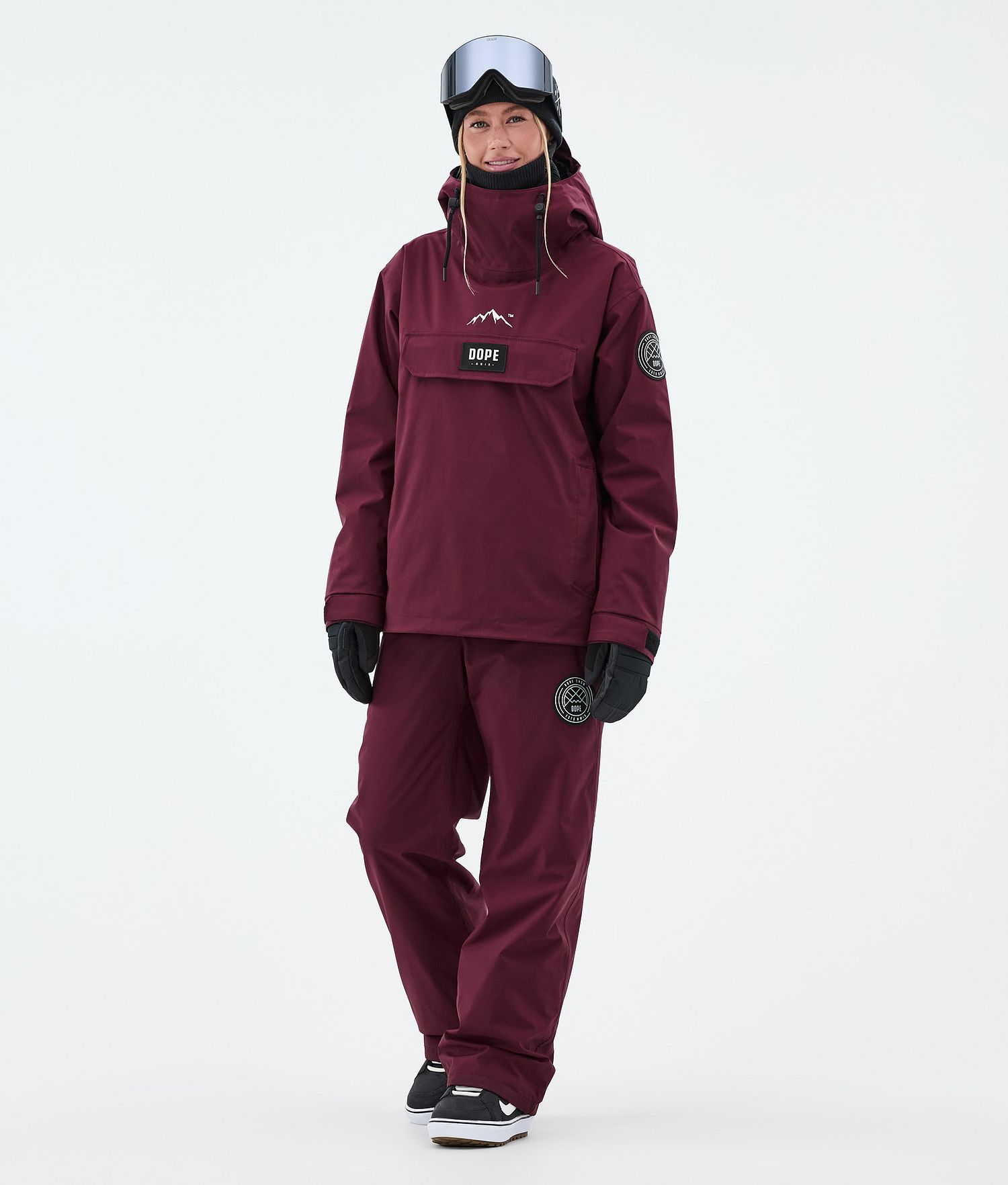 Pantalons de snowboard Dope Blizzard W Femme Bourgogne