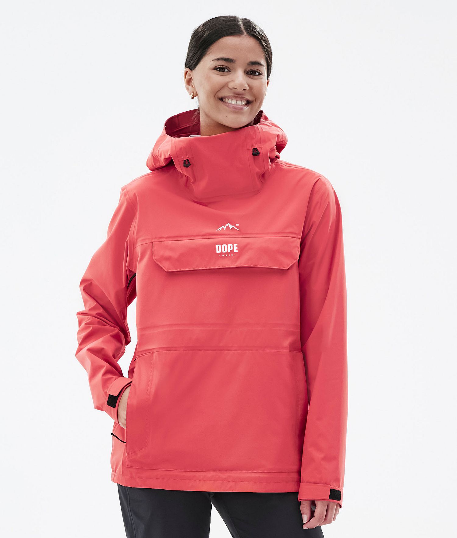 Dope Downpour W Rain Jacket Femme Corail